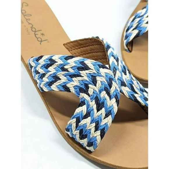 Splendid Women's Sydney Blue Multi Woven Slide Sandal Size 8.5 (MSRP $118) - Picture 3 of 6